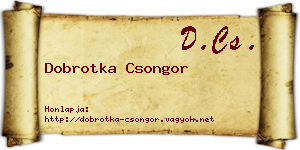 Dobrotka Csongor névjegykártya