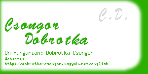 csongor dobrotka business card